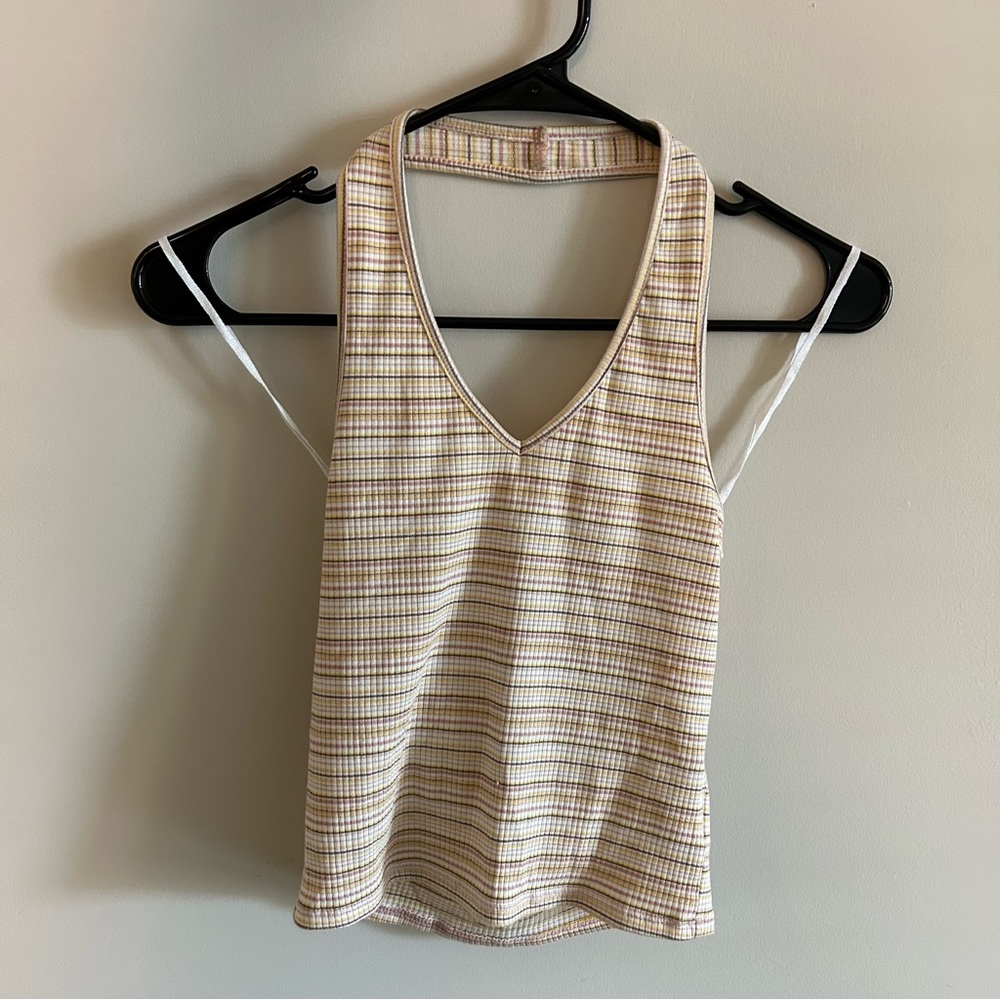 American Eagle Striped Halter Top